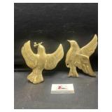 Wall hanging brass birds