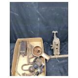 Welding Torch, lube spout, hay hooks & misc