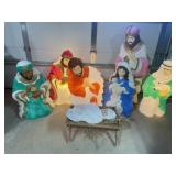 Blow mold nativity scene