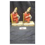 Vintage wooden bookends