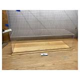 Oak display case 35 1/2 x 13 1/2 x 10 tall