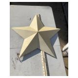 Metal star approximately 24 inches tall