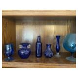 Blue glassware