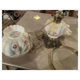 Vintage hand painted lamp