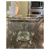 Glass mixing serving bowls