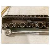 Three-quarter inch SK socket set