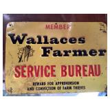 Wallace Farmer Metal sign