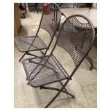 Metal folding chairs