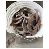 5 gallon bucket of horse shoes