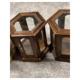 2 Glass Top End Tables