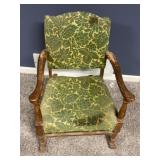 Vintage Green Print Chair