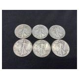 6 Silver Halves