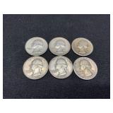 6 Silver Quarters