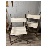 Two Metal Directors Chairs