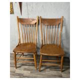 Two wood chairs