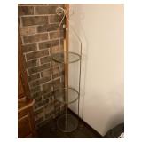 Free standing glass shelves