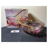 Indiana Glass Rainbow Garden Basket