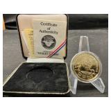 Desert Storm Medal 1OZ .999 Silver/Gold Plated