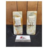 Marble Onyx Bookends