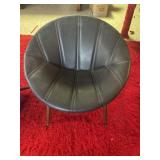 MCM Zori style saucer chair- leather like