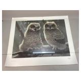 Tyler Thompson Signed Owl Lithograph