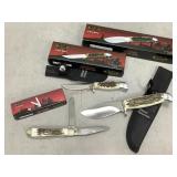 Three Steel Warrior Knives New in Boxes