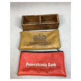 Vintage Bank Box & Money Bags