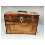 Antique Oak Machinist Tool Box