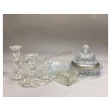 Clear Glass Candleabra & More