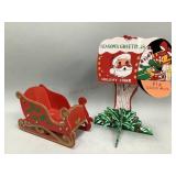 Decorative Wooden 3D Christmas Card Holders