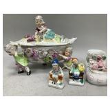 Decorative Trinket Box, Shoe Planter and Figurines