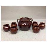 Vintage Bean Pot & Bowls