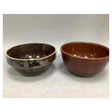 Two Stoneware Mixing Bowls