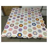 Hand Stitched Flower Garden Quilt