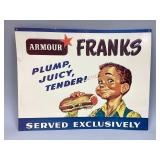 Vintage Armour Franks Tin Sign