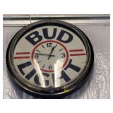 Clock "Bud Light" approx. 18" in diameter