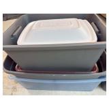 5-Large plastic totes