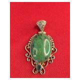 AF .925 Silver Necklace Pendant w/ Gemstone