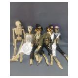 5 Decorative Skeletons 18 inches tall