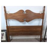 Vintage Double Wooden headboard and foot board