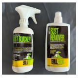 Bullfrog Rust remover and Rust Blocker kit. 16oz each bottle. New