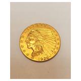 GOLD QUARTER EAGLE 1926 $2.50 INDIAN A