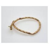 4.3g 14k yg bangle bracelet hollow;