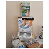 HOMEDICS FOOT SPA AND 4 HEATING PADS