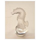 LALIQUE  SEA HORSE AND BOX