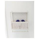 2 HANGING BASKETS- WALL HANGING PICTURE- WALL