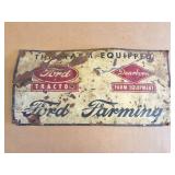 FORD TRACTOR STEEL SIGN- VINTAGE- DEARBORN FARM