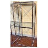 GLASS  CHROME DISPLAY 50X22X22