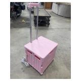 HONSHINE PINK COLLAPSIBLE CART W STAIRWAY CASTERS