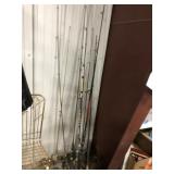 LOT OF RODS AND REELS